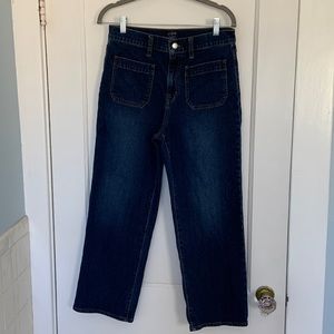 J CREW High Rise Slim Wide-Leg Jeans